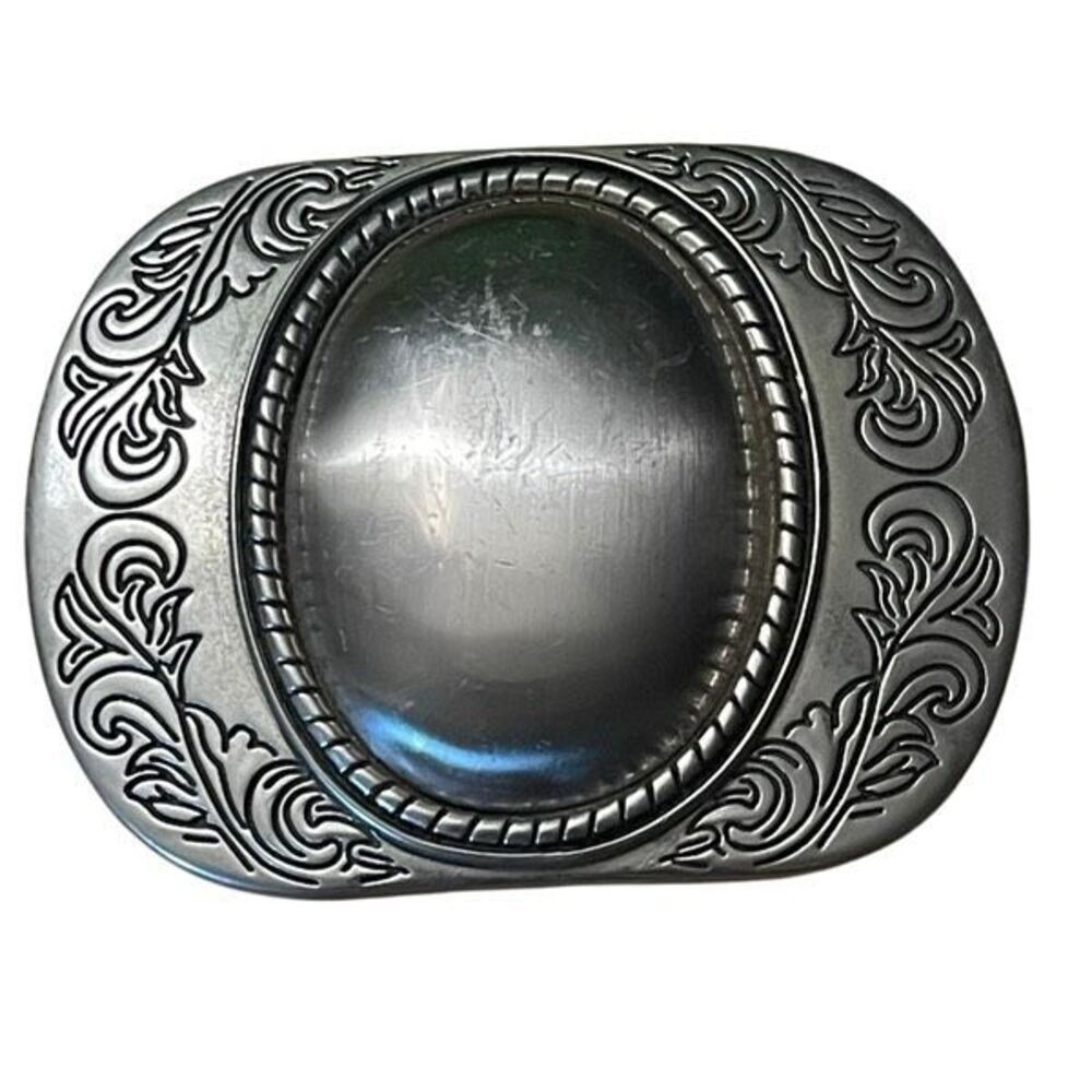VINTAGE ART DECO SILVER BELT BUCKLE